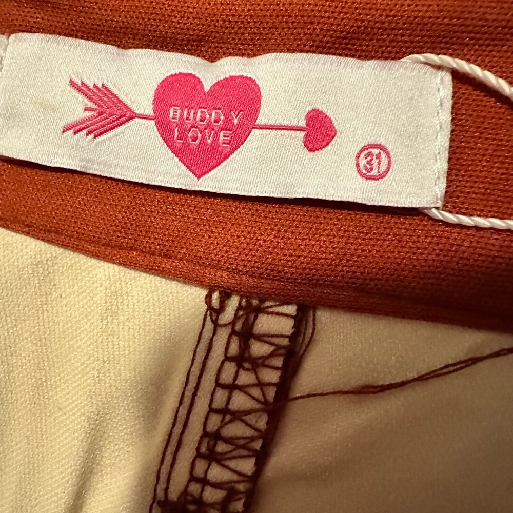 Buddy Love Metallic Copper Cropped Pants - Picture 5 of 5